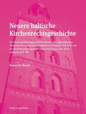 cover image of Neuere baltische Kirchenrechtsgeschichte